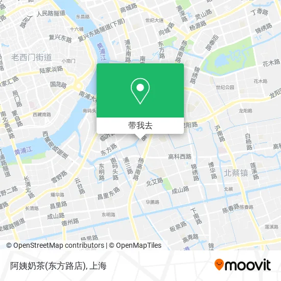 阿姨奶茶(东方路店)地图