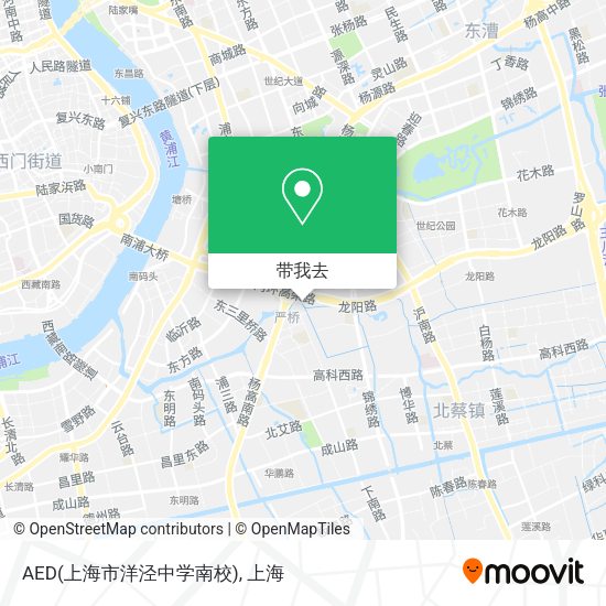 AED(上海市洋泾中学南校)地图