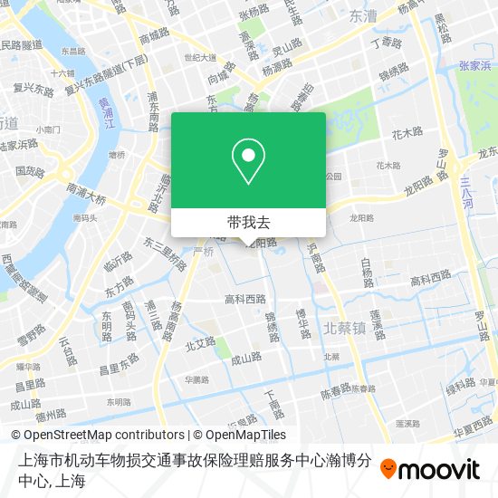 上海市机动车物损交通事故保险理赔服务中心瀚博分中心地图