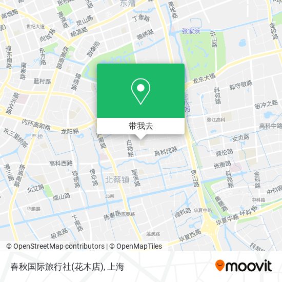 春秋国际旅行社(花木店)地图