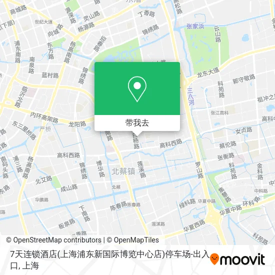 7天连锁酒店(上海浦东新国际博览中心店)停车场-出入口地图