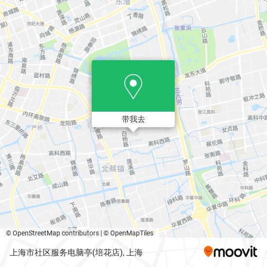 上海市社区服务电脑亭(培花店)地图