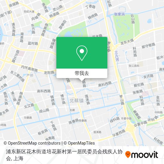 浦东新区花木街道培花新村第一居民委员会残疾人协会地图