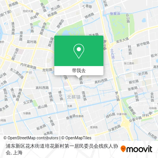 浦东新区花木街道培花新村第一居民委员会残疾人协会地图