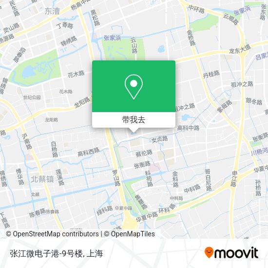 张江微电子港-9号楼地图