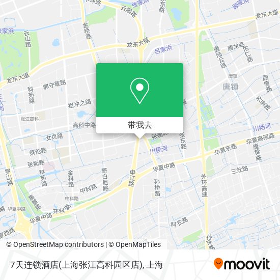 7天连锁酒店(上海张江高科园区店)地图