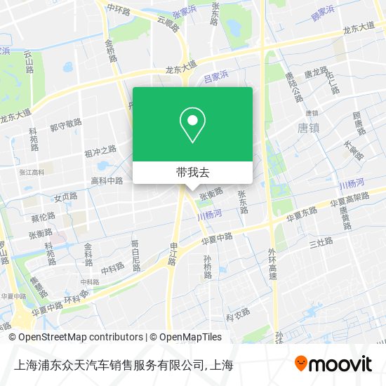 上海浦东众天汽车销售服务有限公司地图