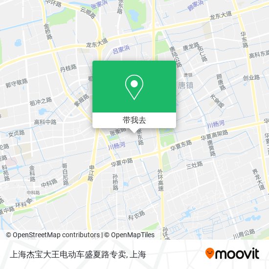 上海杰宝大王电动车盛夏路专卖地图