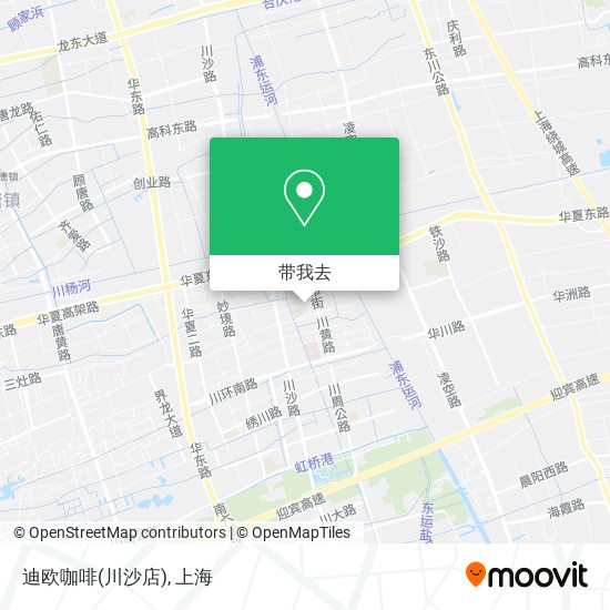 迪欧咖啡(川沙店)地图