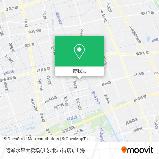 远诚水果大卖场(川沙北市街店)地图
