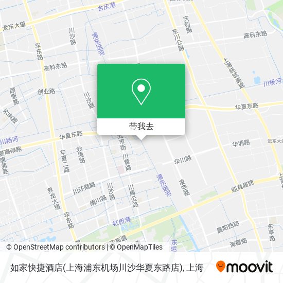 如家快捷酒店(上海浦东机场川沙华夏东路店)地图