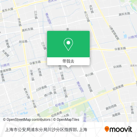 上海市公安局浦东分局川沙分区指挥部地图