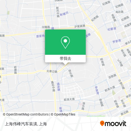 上海伟峰汽车装潢地图
