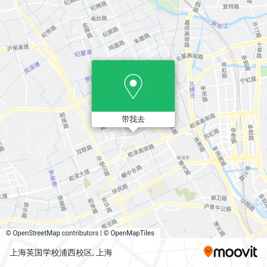 上海英国学校浦西校区地图
