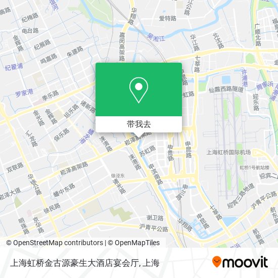 上海虹桥金古源豪生大酒店宴会厅地图