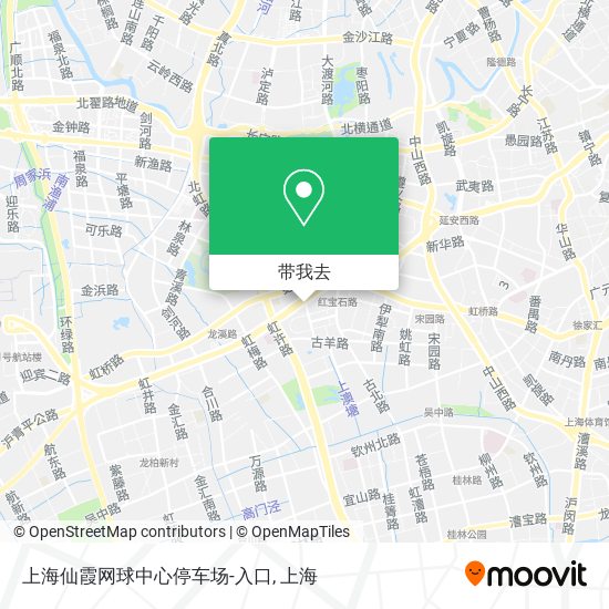 上海仙霞网球中心停车场-入口地图