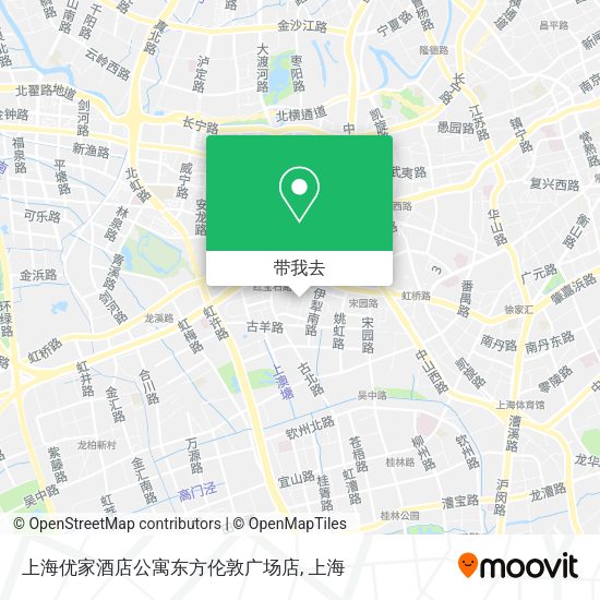 上海优家酒店公寓东方伦敦广场店地图