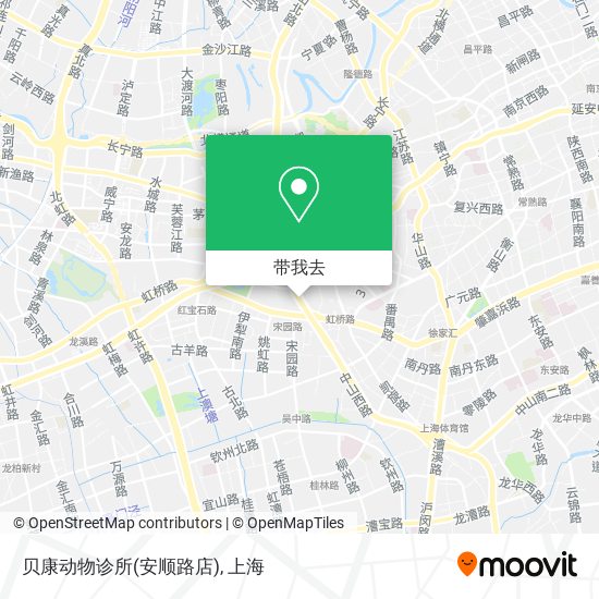贝康动物诊所(安顺路店)地图