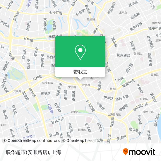 联华超市(安顺路店)地图