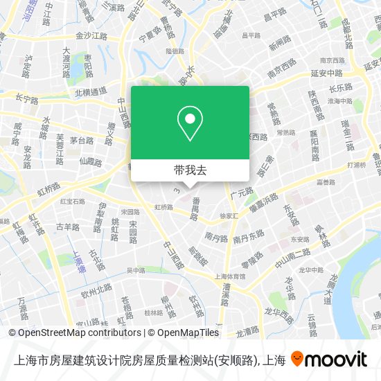 上海市房屋建筑设计院房屋质量检测站(安顺路)地图