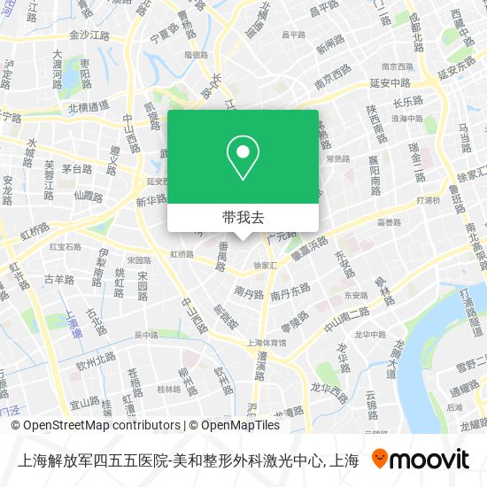 上海解放军四五五医院-美和整形外科激光中心地图