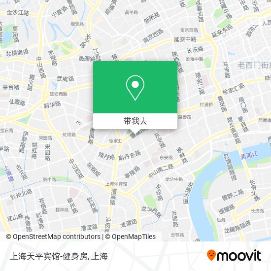 上海天平宾馆-健身房地图