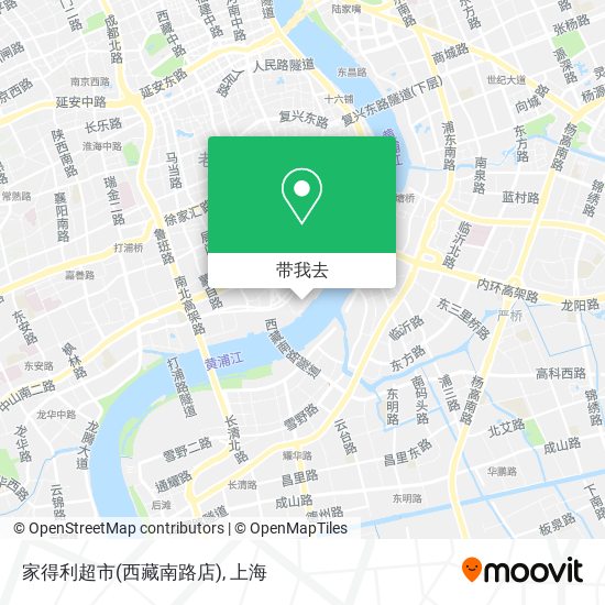 家得利超市(西藏南路店)地图
