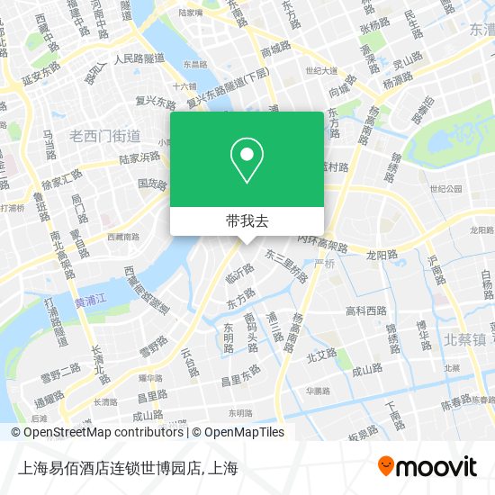 上海易佰酒店连锁世博园店地图