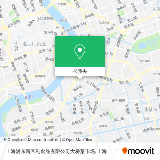 上海浦东新区副食品有限公司大桥菜市场地图