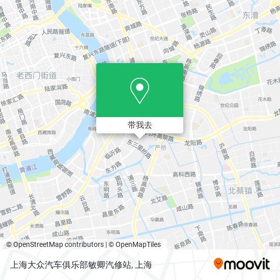 上海大众汽车俱乐部敏卿汽修站地图