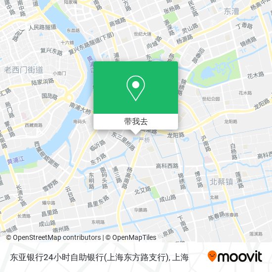东亚银行24小时自助银行(上海东方路支行)地图