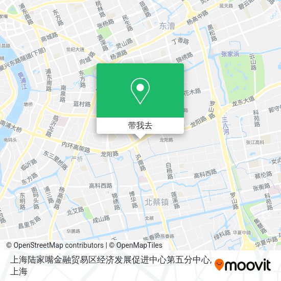 上海陆家嘴金融贸易区经济发展促进中心第五分中心地图
