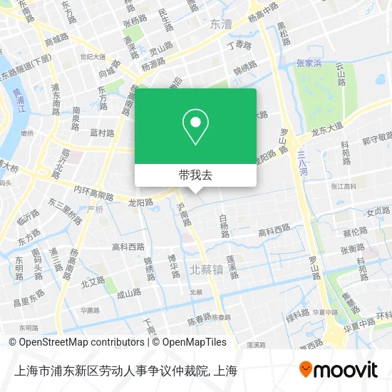 上海市浦东新区劳动人事争议仲裁院地图