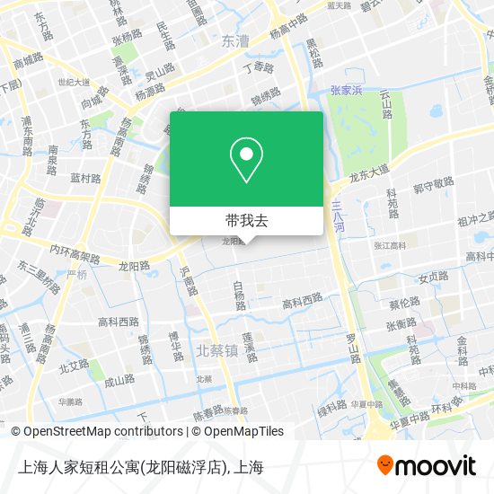 上海人家短租公寓(龙阳磁浮店)地图