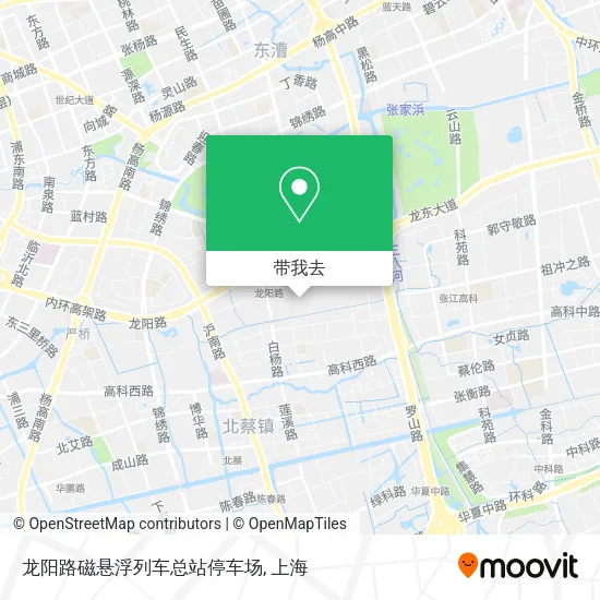 龙阳路磁悬浮列车总站停车场地图