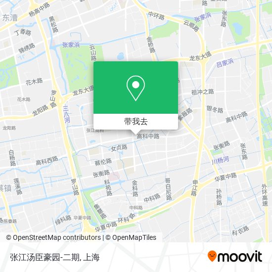 张江汤臣豪园-二期地图
