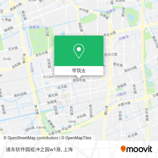 浦东软件园祖冲之园w1座地图