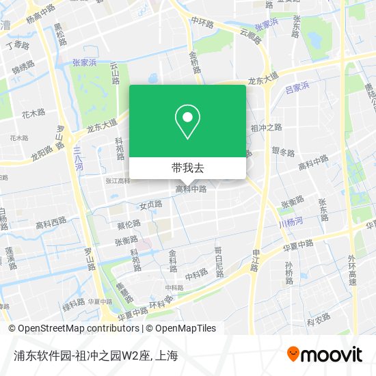 浦东软件园-祖冲之园W2座地图