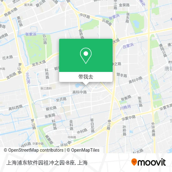 上海浦东软件园祖冲之园-B座地图