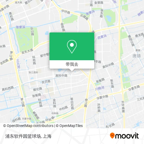 浦东软件园篮球场地图