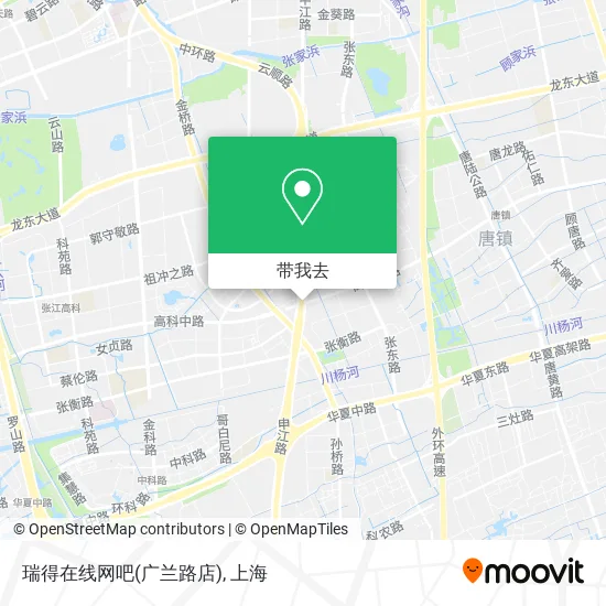 瑞得在线网吧(广兰路店)地图