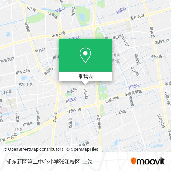浦东新区第二中心小学张江校区地图