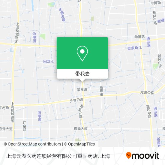 上海云湖医药连锁经营有限公司重固药店地图