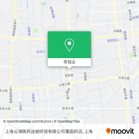 上海云湖医药连锁经营有限公司重固药店地图