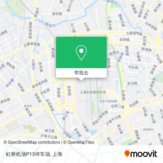 虹桥机场P13停车场地图