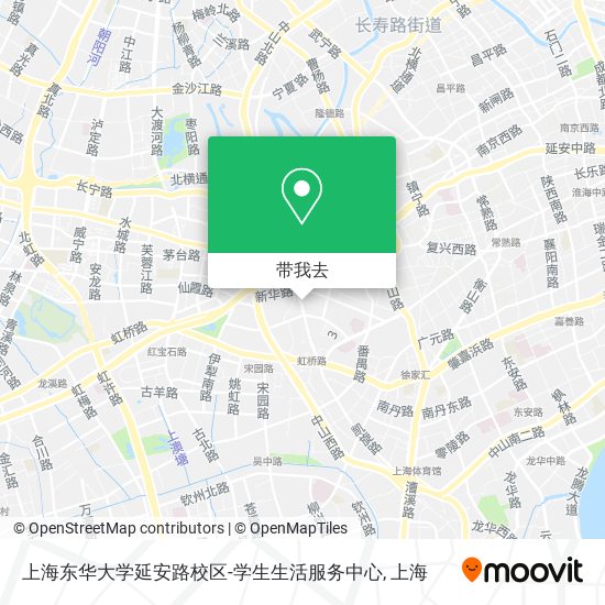 上海东华大学延安路校区-学生生活服务中心地图