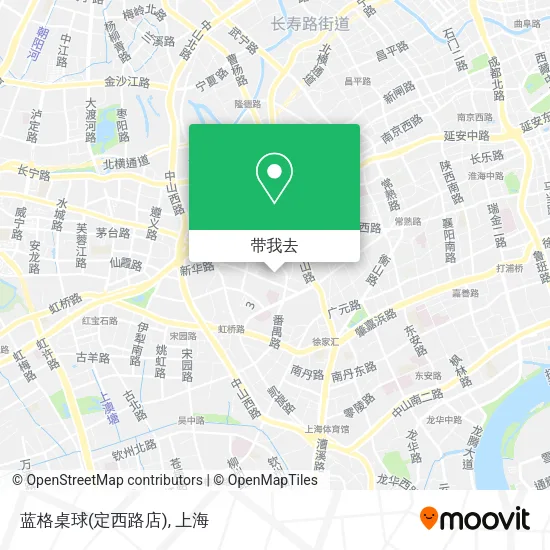 蓝格桌球(定西路店)地图