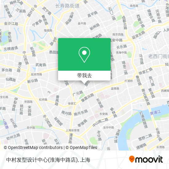 中村发型设计中心(淮海中路店)地图