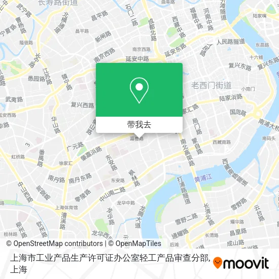 上海市工业产品生产许可证办公室轻工产品审查分部地图