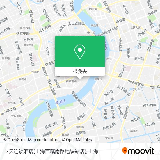 7天连锁酒店(上海西藏南路地铁站店)地图